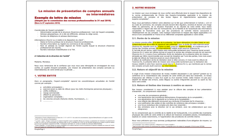 Modèle de lettre de Mission